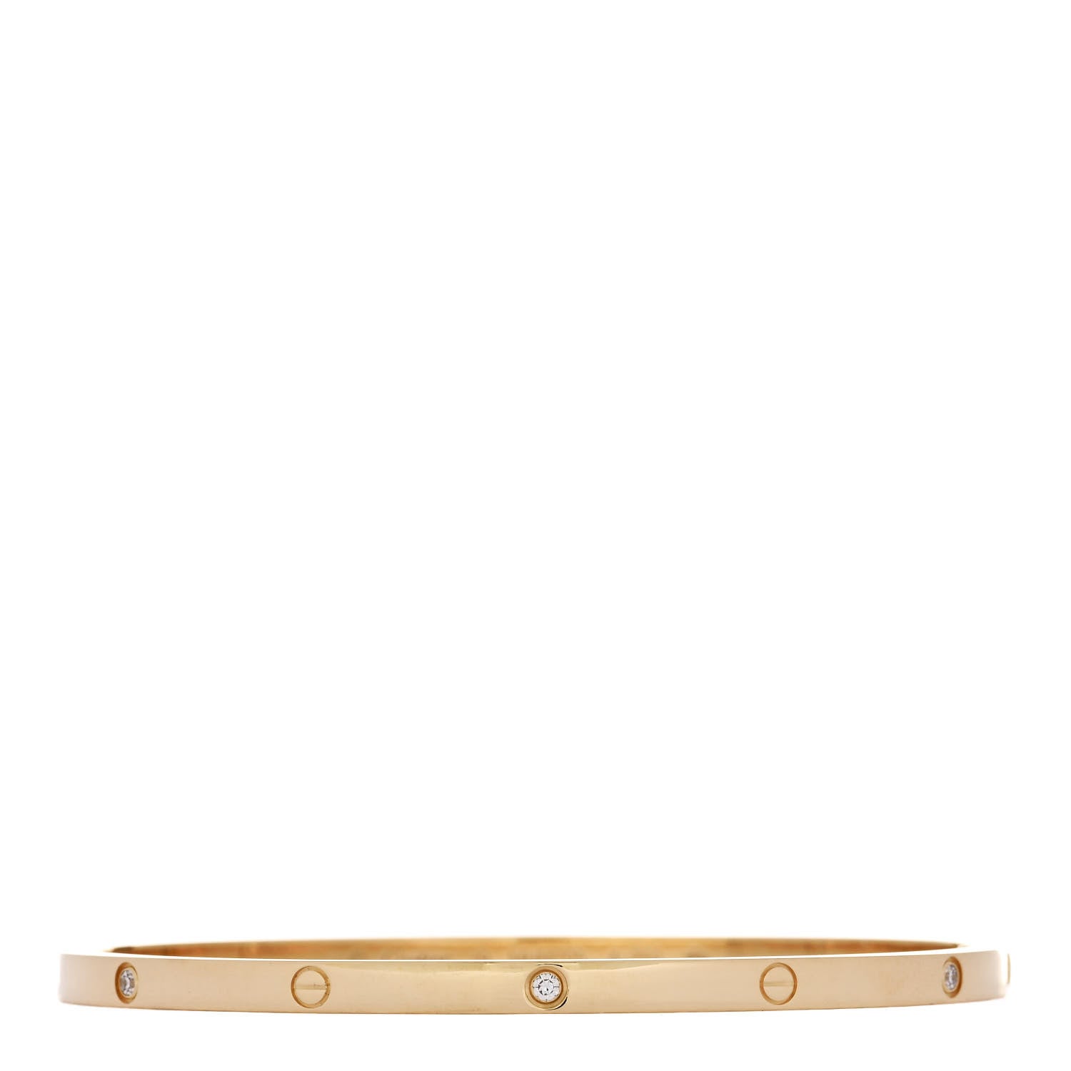Cartier 18K Yellow Gold 6 Diamond Small LOVE Bracelet 19 1 of 7