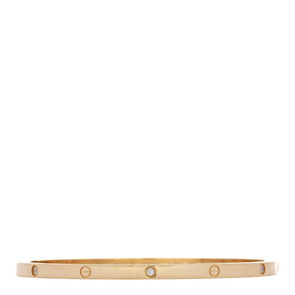 Cartier 18K Yellow Gold 6 Diamond Small LOVE Bracelet 19 1 of 7