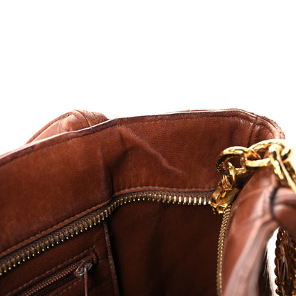 Chanel Lambskin Quilted Medallion Tote Brown 14 of 26