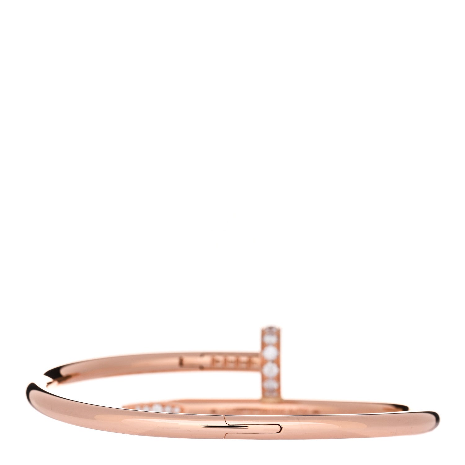 Cartier 18K Pink Gold Diamond Juste Un Clou Bracelet 15 2 of 4