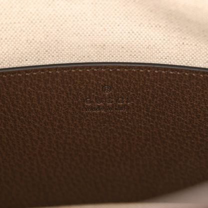 Gucci Monogram Jumbo GG Textured Dollar Calfskin Pouch Camel Ebony New Acero 6 of 10