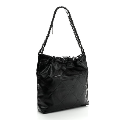 Chanel Shiny Calfskin Quilted Small Chanel 22 So Black 4 of 12