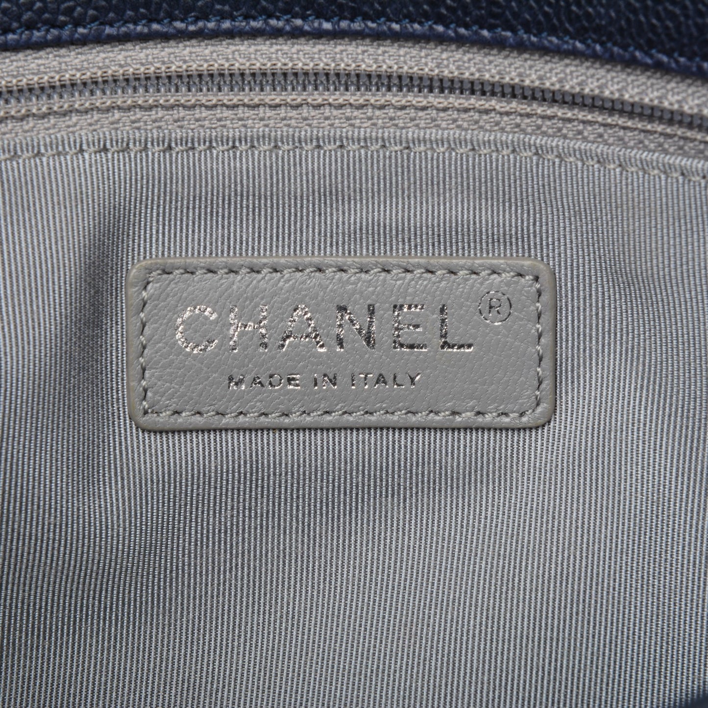 Caviar Quilted Medium French Riviera Flap Dark Navy Blue