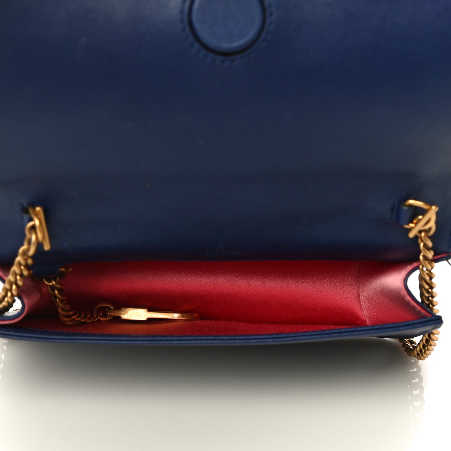 Gucci Velvet Matelasse GG Marmont Mini Bag Cobalt Blue 4 of 16