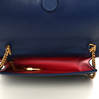 Gucci Velvet Matelasse GG Marmont Mini Bag Cobalt Blue 4 of 16