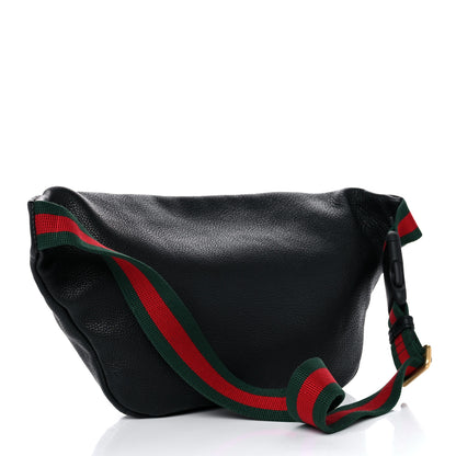Gucci Grained Calfskin Logo Belt Bag Black 2 of 12