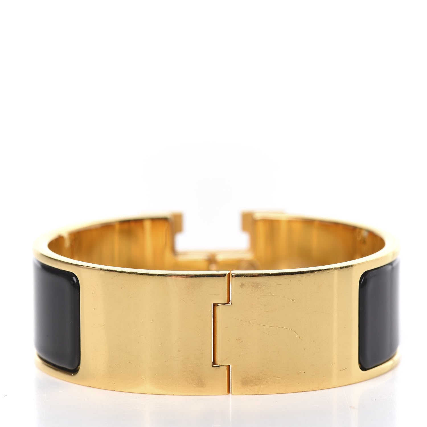 Hermes Enamel Wide Clic Clac H Bracelet PM Black 3 of 5