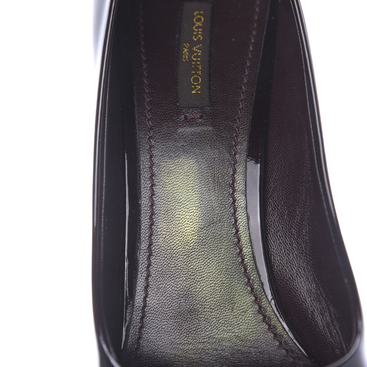 Patent Calfskin Oh Really Peep Toe Pumps 39.5 Amarante