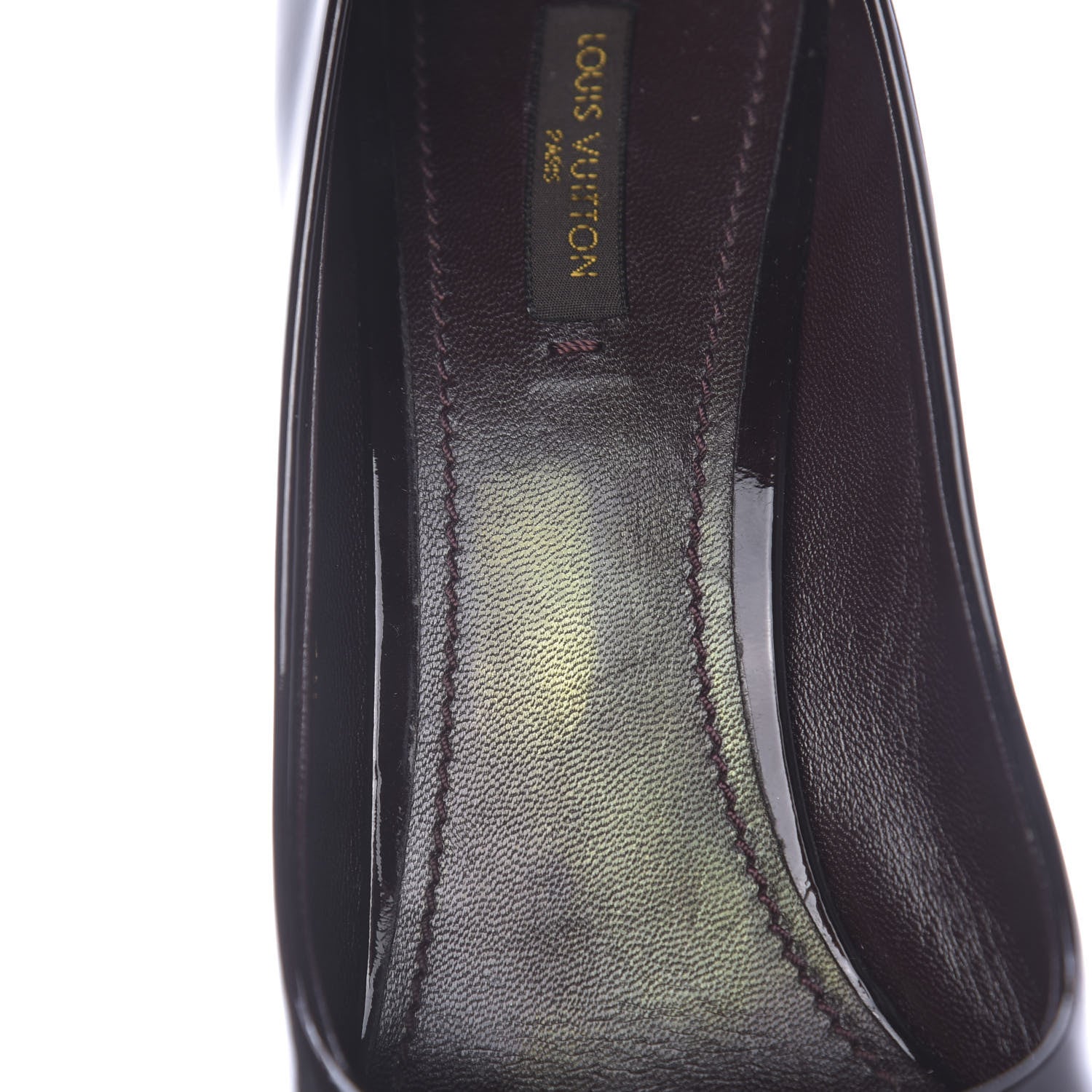 Louis Vuitton Patent Calfskin Oh Really Peep Toe Pumps 39.5 Amarante 9 of 11