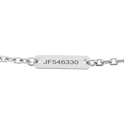 Van Cleef & Arpels 18K White Rose Gold Diamond Guilloche Vintage Alhambra Pendant Necklace 5 of 5