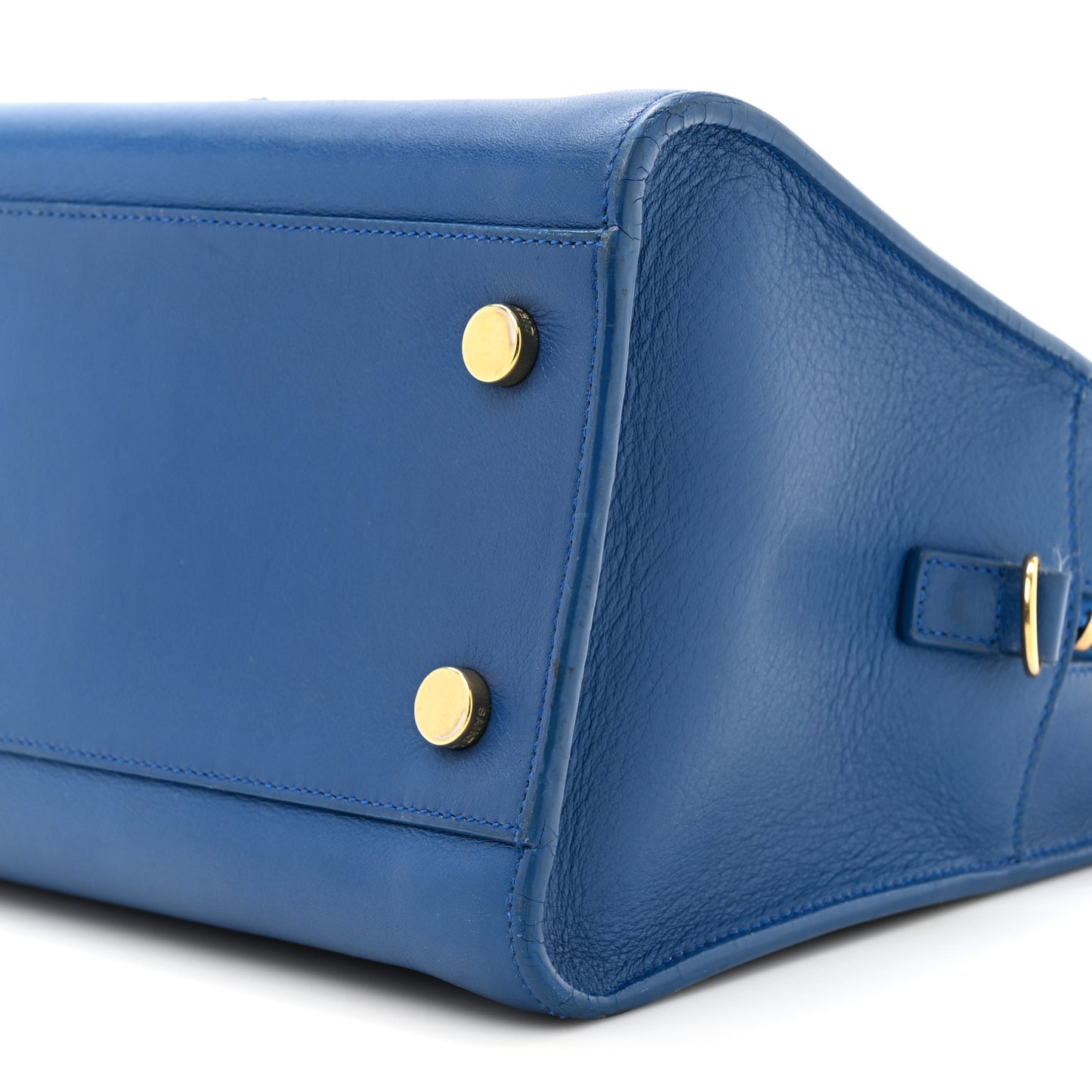 Calfskin Small Monogram Cabas Blue Majorelle