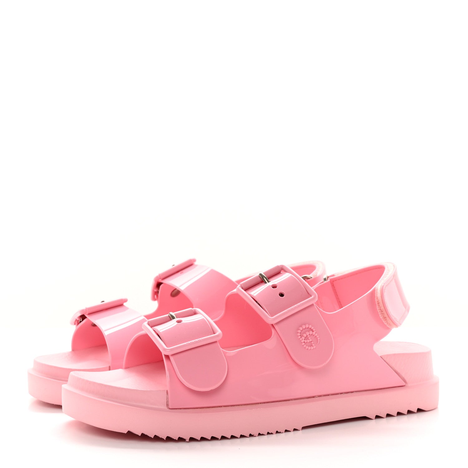 Gucci Rubber Mini Double G Womens Isla Dad Sandals 37 Wild Rose 3 of 11