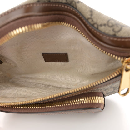 Gucci GG Supreme Monogram Textured Calfskin Retro Interlocking G Belt Bag Beige Ebony Brown Sugar 5 of 18