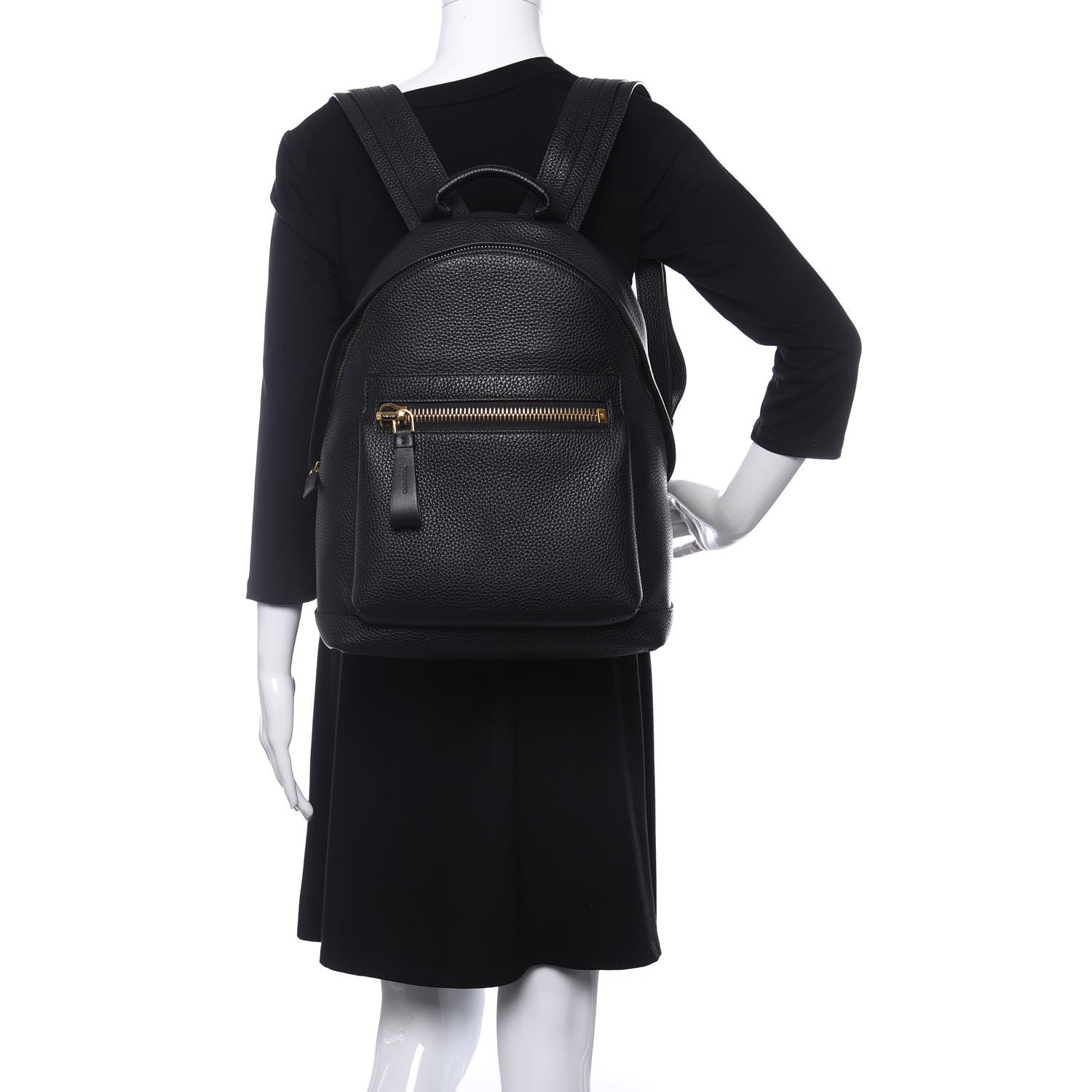 Tom Ford Grained Calfskin Buckley Backpack Black 2 of 9