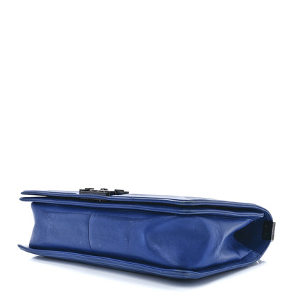 Chanel Calfskin Quilted New Medium Boy Flap Blue 9 of 11