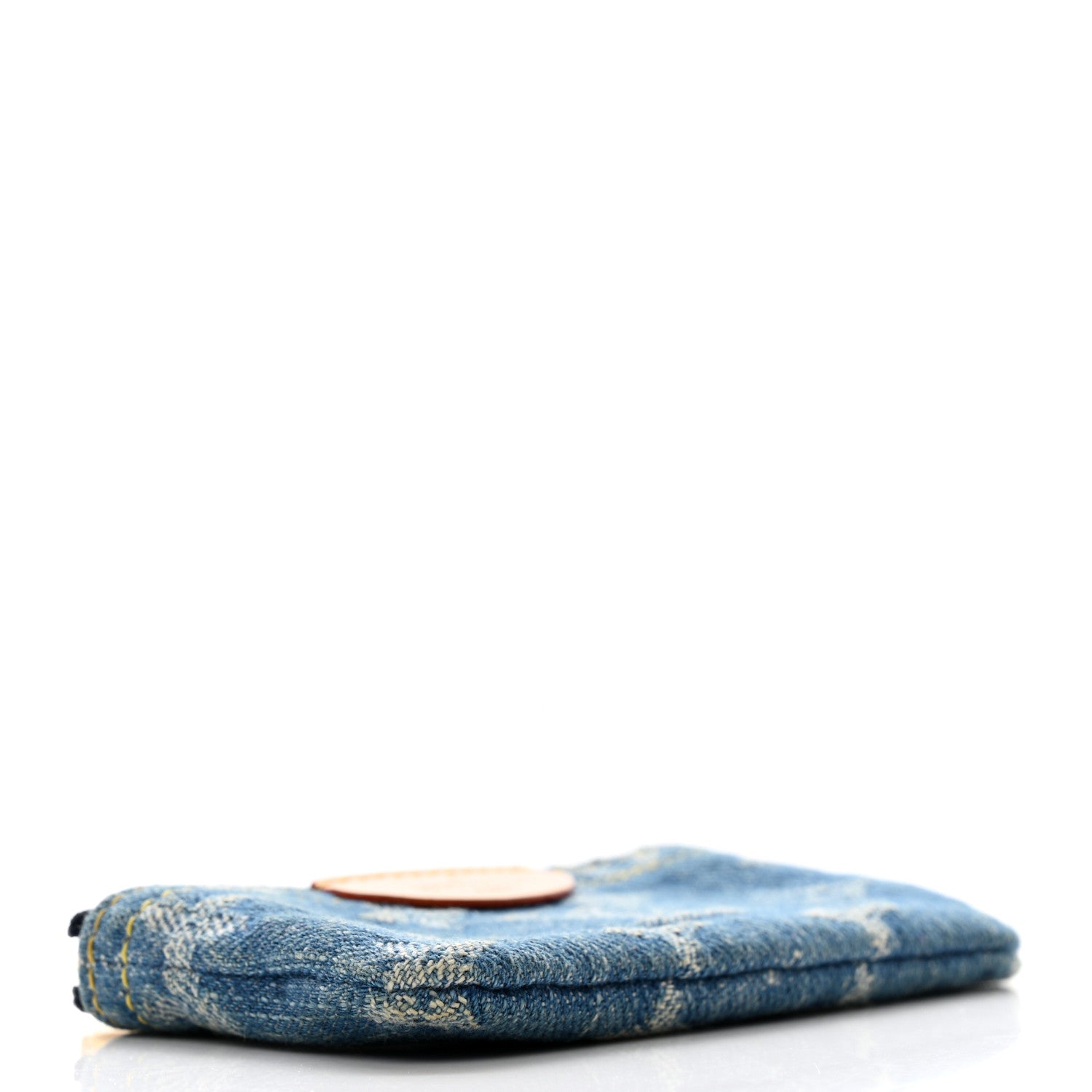 Louis Vuitton Monogram Denim Key Pouch Denim Blue 4 of 8
