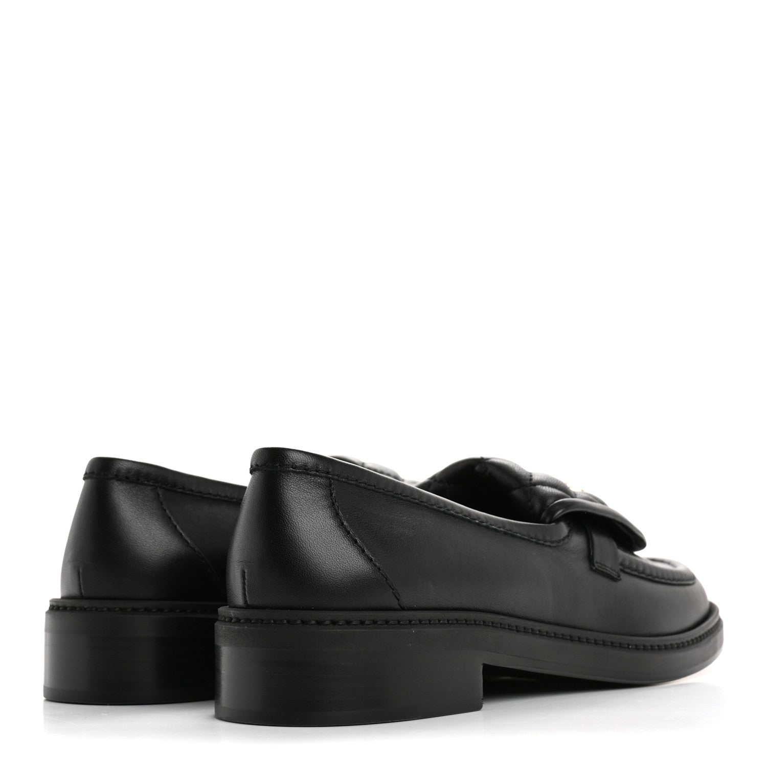 Chanel Lambskin Quilted CC Turnlock Loafers 39 Black 5 of 9