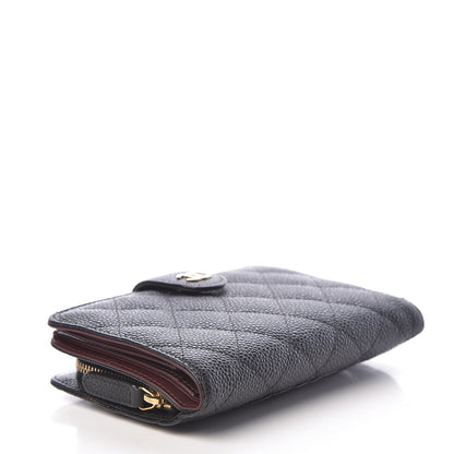 Chanel Caviar Quilted Zipped Pocket Wallet Black 4 of 10
