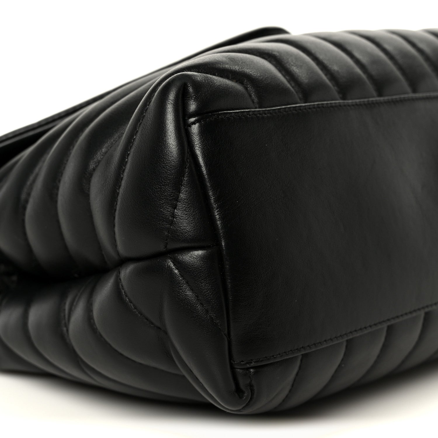 Saint Laurent Calfskin Y Quilted Monogram Medium Loulou Chain Satchel Black 10 of 11