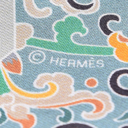 Hermes Silk Collections Imperiales Twilly Black Bouton D'or Vert 3 of 5