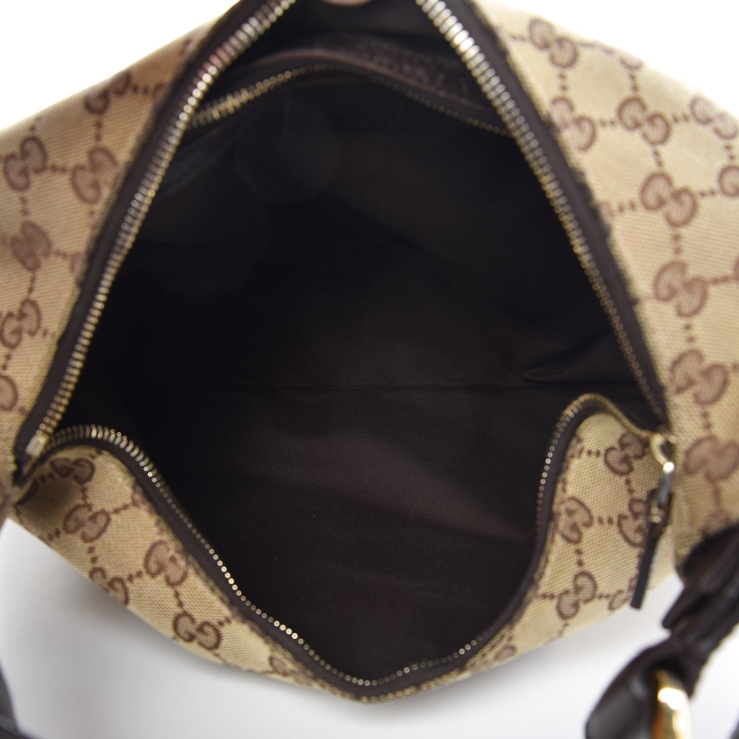 Monogram Medium Horsebit Chain Hobo Dark Brown