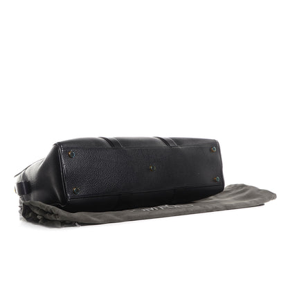 Tom Ford Calfskin Buckley Flat Trapeze Briefcase Black 11 of 14
