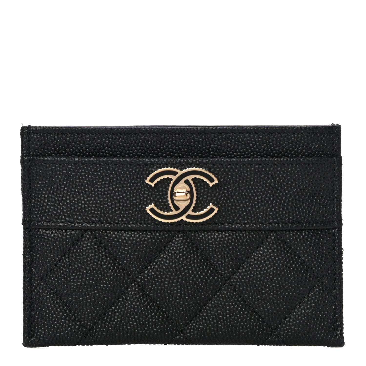 Chanel Caviar Quilted Vintage Mademoiselle Card Holder Black 1 of 12