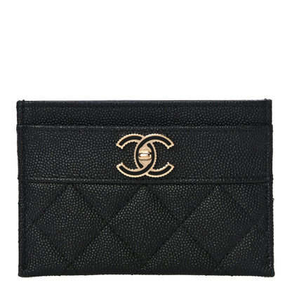 Chanel Caviar Quilted Vintage Mademoiselle Card Holder Black 1 of 12