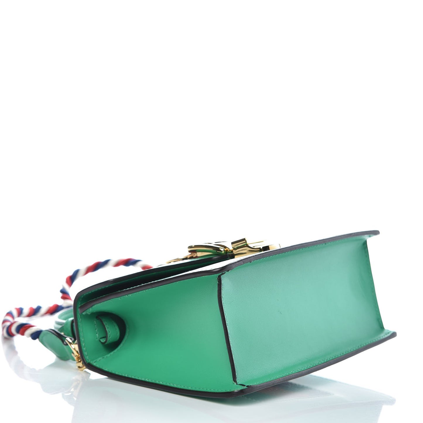 Vitello Fontanella Web Mini Sylvie Top Handle Bag Synthetic Green Garden