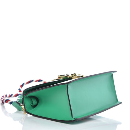 Gucci Vitello Fontanella Web Mini Sylvie Top Handle Bag Synthetic Green Garden 4 of 10