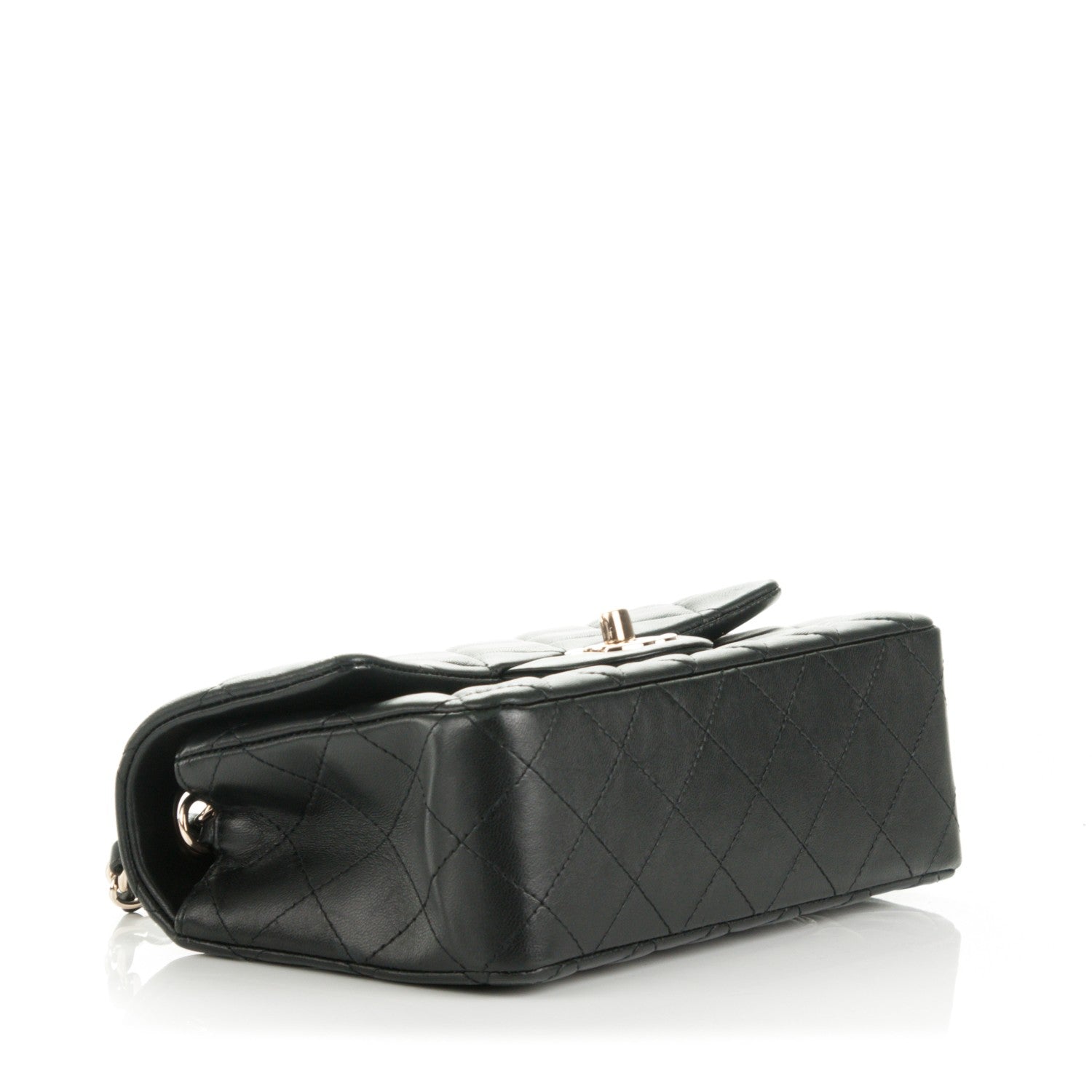 Chanel Lambskin Quilted Mini Rectangular Flap Black 4 of 16