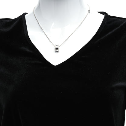 Bulgari 18K White Gold Diamond B.Zero1 Pendant Necklace 2 of 6