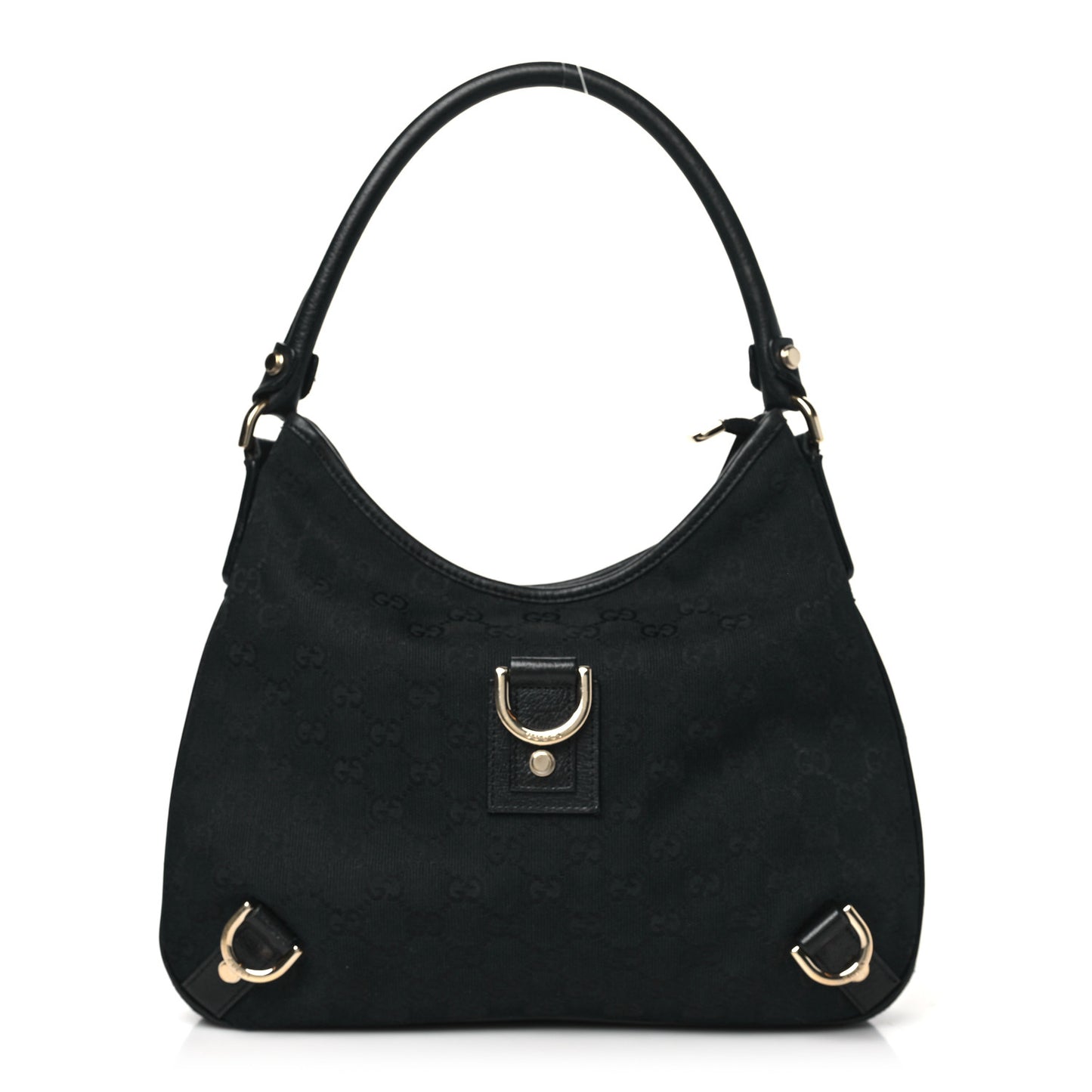 Monogram Medium Abbey D Ring Hobo Black