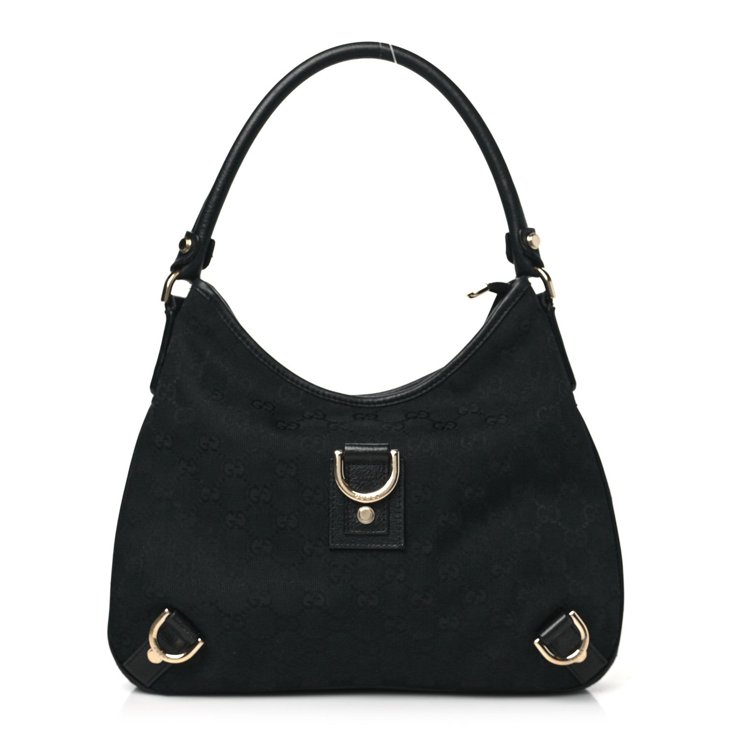 Gucci Monogram Medium Abbey D Ring Hobo Black 1 of 12