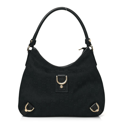 Gucci Monogram Medium Abbey D Ring Hobo Black 1 of 12
