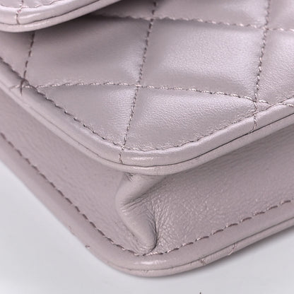 Chanel Lambskin Quilted Pearl Crush Clutch With Chain Light Purple 9 of 11