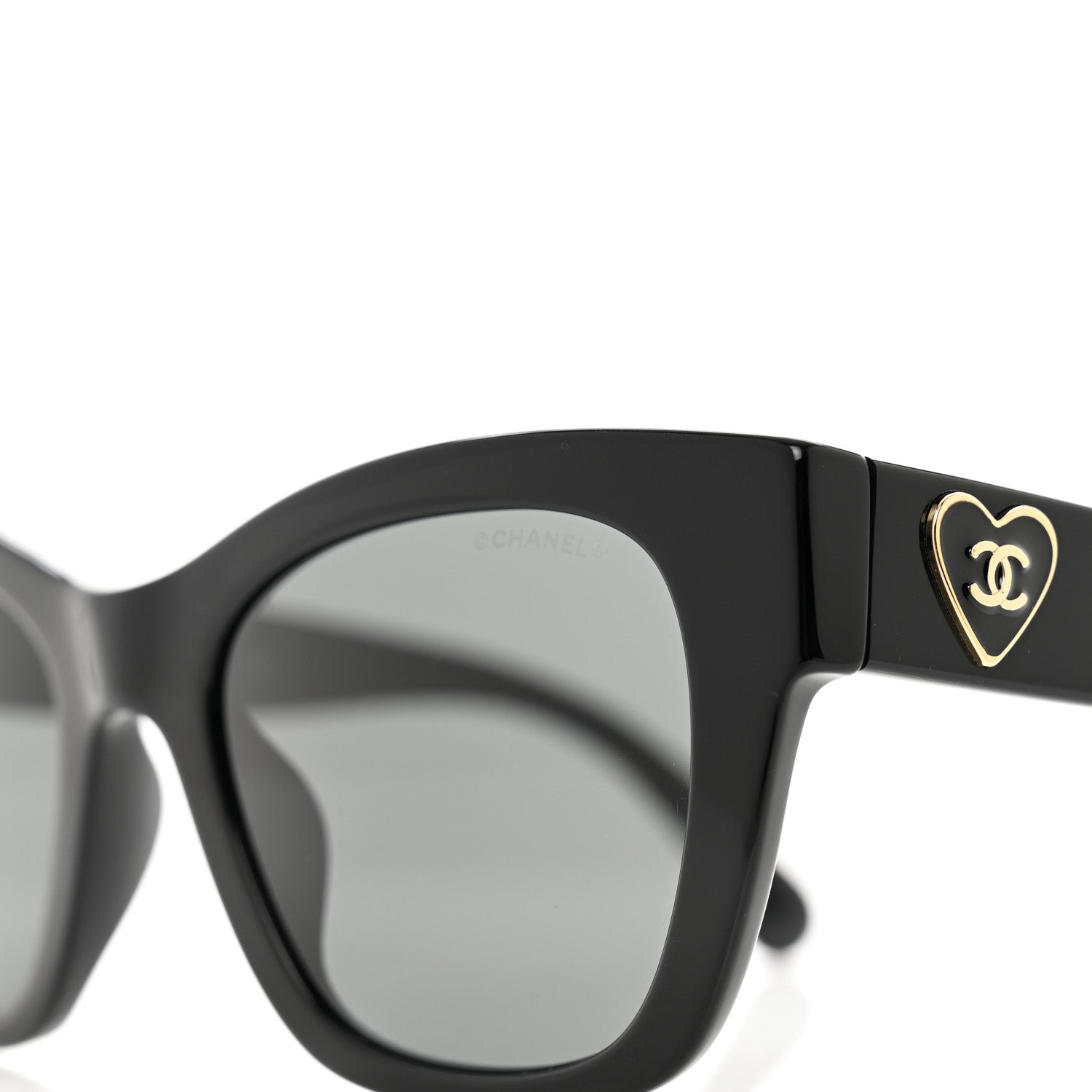 Chanel Acetate Square CC Heart Sunglasses 5478-A Black 7 of 9