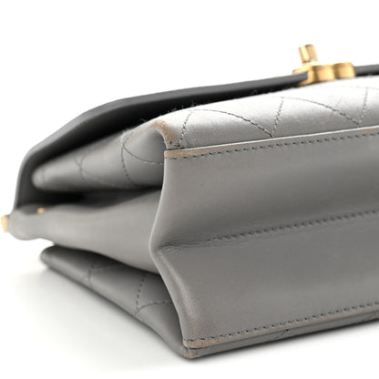 Chanel Lambskin Quilted Small Coco Lux Flap Grey 9 of 12
