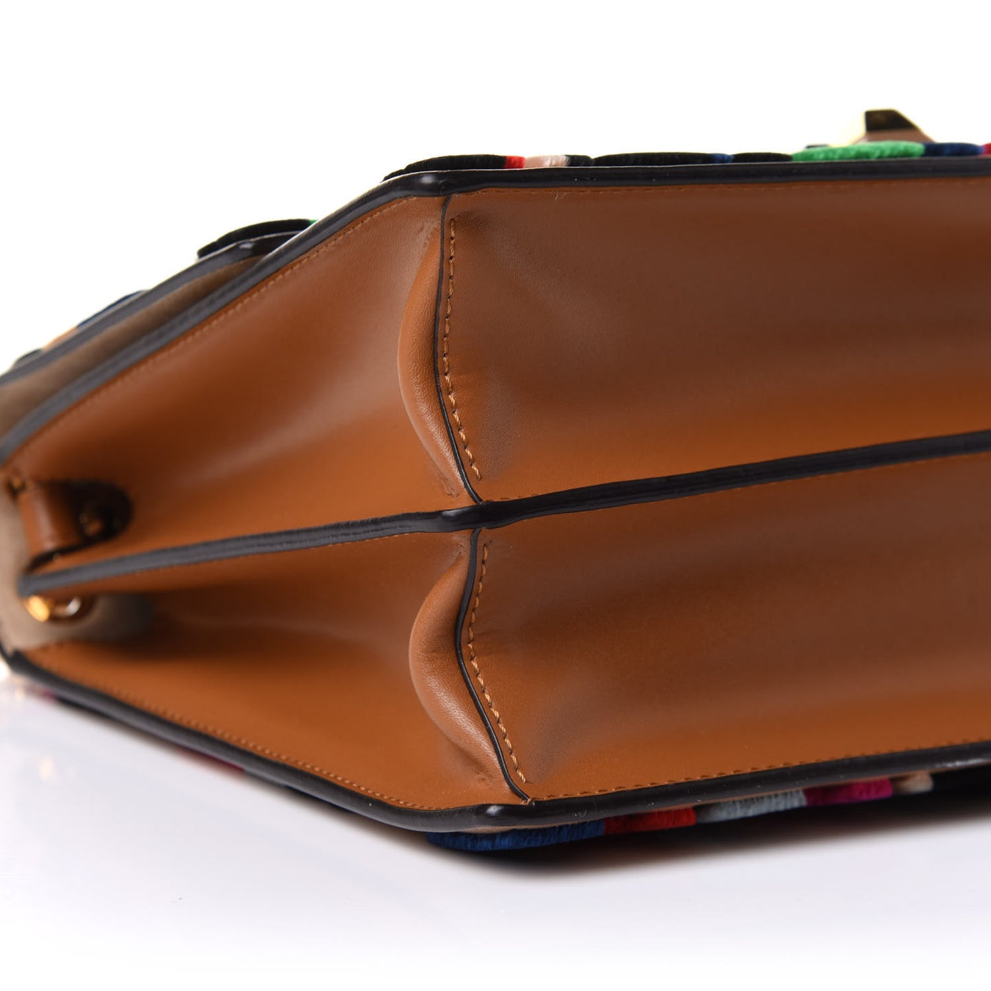 Vitello Liberty Velvet FF Multicolor Kan I Shoulder Bag Multicolor Cuoio