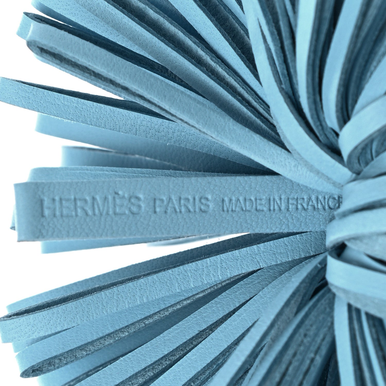 Hermes Lambskin Carmen Tassel Key Holder Celeste 3 of 4