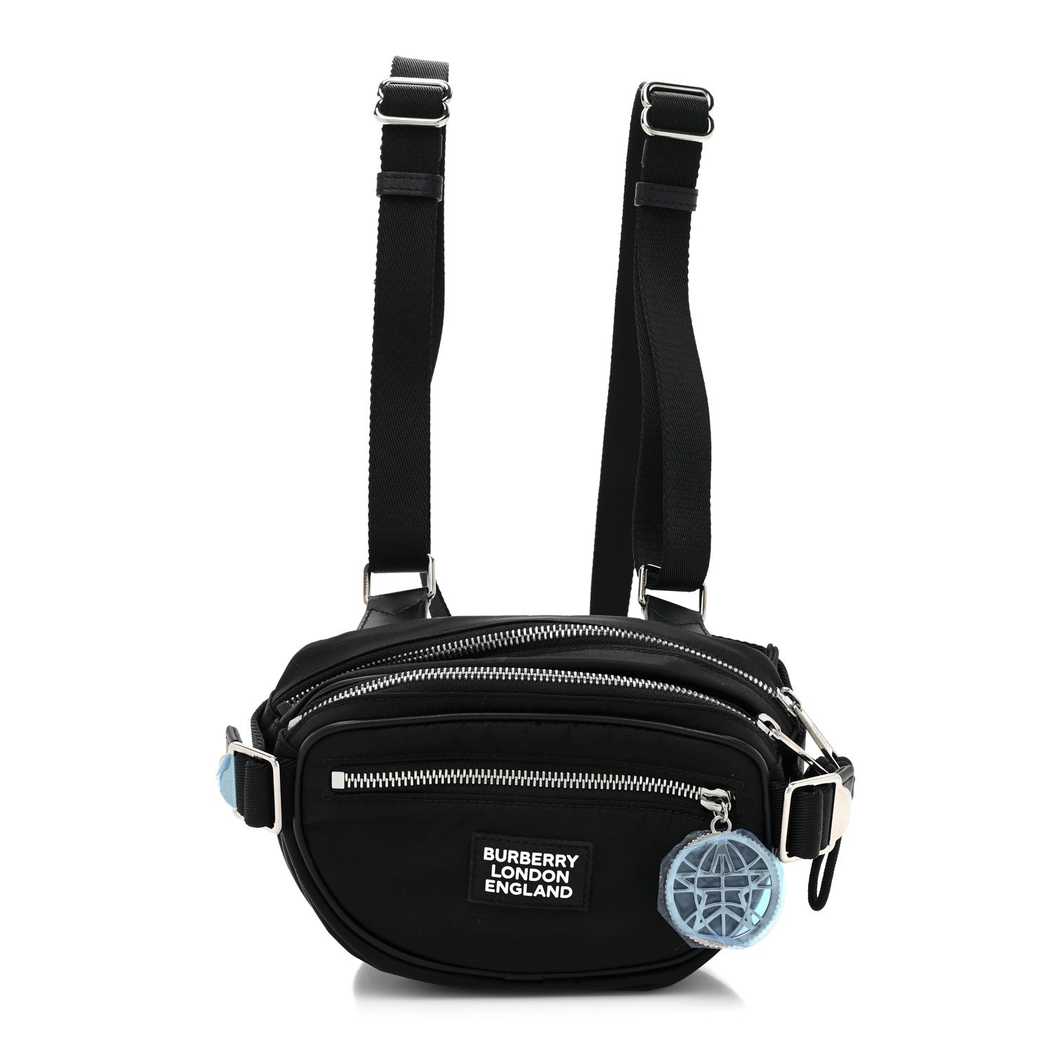 Burberry Econyl Logo Print Bum Bag Black 1 of 9