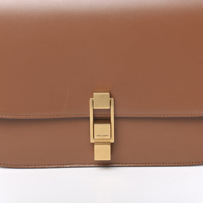 Saint Laurent Smooth Calfskin Carre Satchel Brown 6 of 8