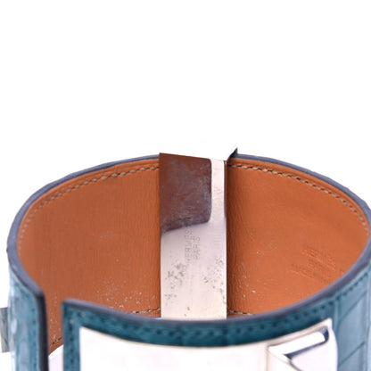 Hermes Shiny Alligator Collier De Chien CDC Bracelet Bleu Izmir 6 of 6