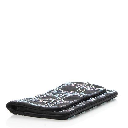 Christian Dior Satin Beaded Clutch Black 4 of 8