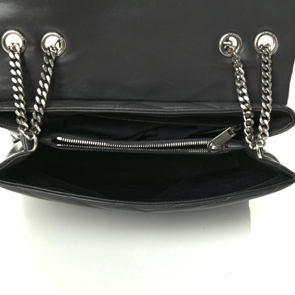 Saint Laurent Calfskin Y Quilted Monogram Medium Loulou Chain Satchel Asphalt 4 of 6