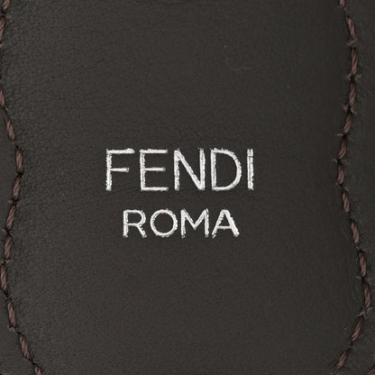 Fendi Vitello Dolce Bi-Color Scalloped Spike Studded Strap You White Ice Carbone Multicolor 3 of 3