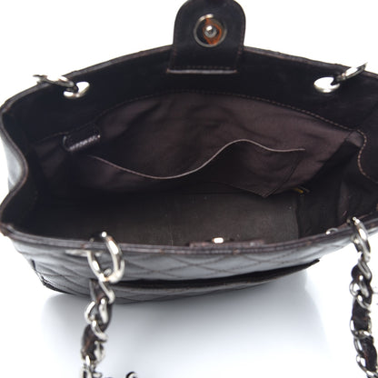 Chanel Caviar Petit Shopping Tote PST Dark Brown 5 of 12