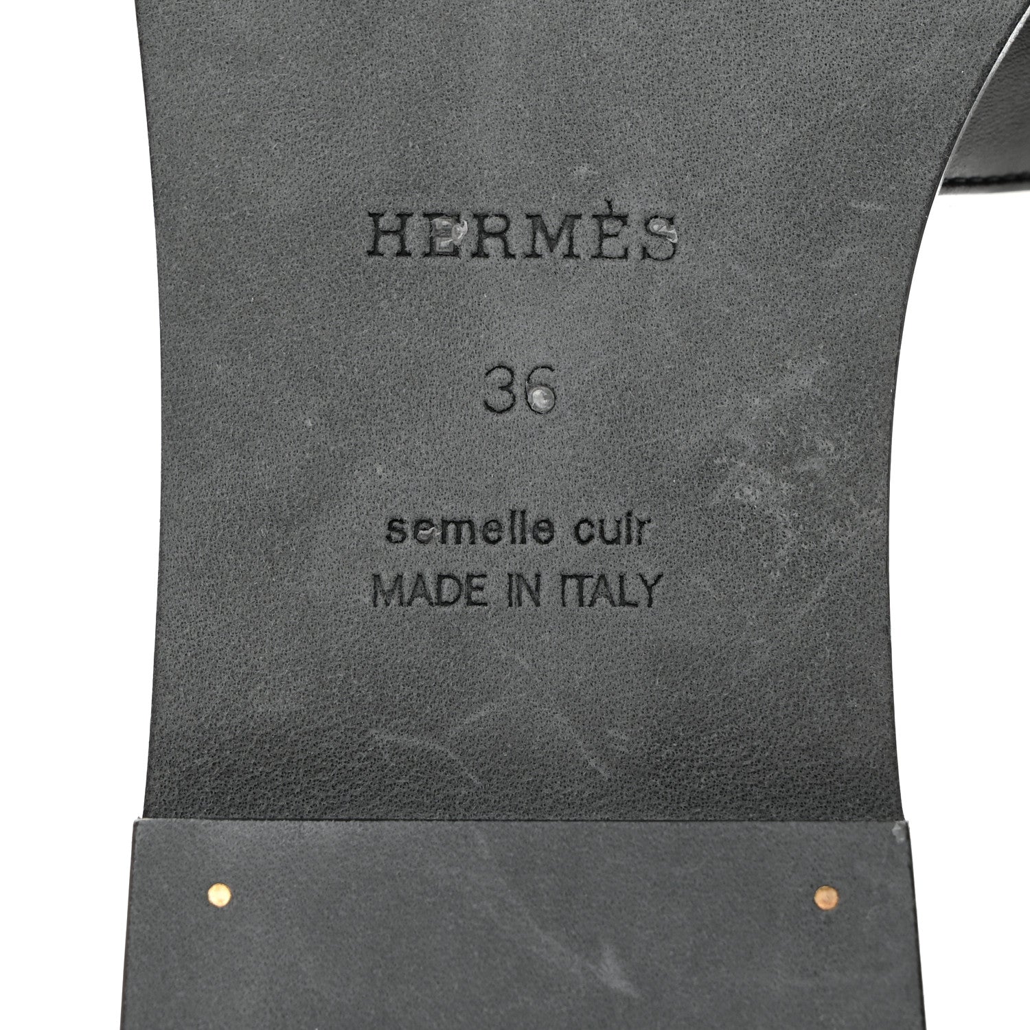 Hermes Calfskin Giulia Sandals 36 Black 8 of 9