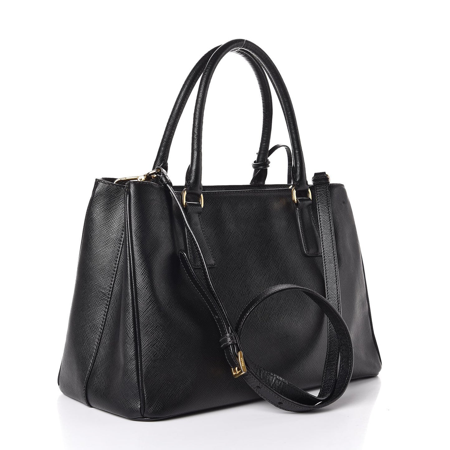 Saffiano Lux Medium Tote Black