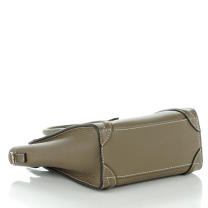 Celine Drummed Calfskin Nano Luggage Souris 4 of 8